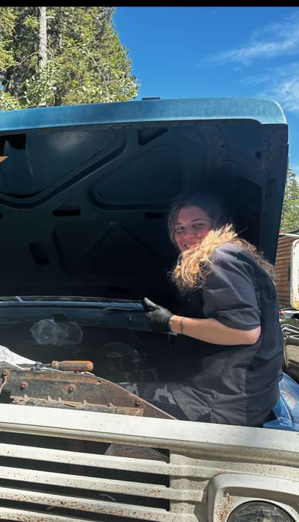 Missy in Truck